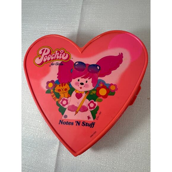 Poochie for girls notes ‘n stuff 6" heart vintage 1982 - Picture 1 of 7